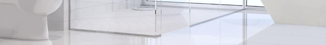 Barre de douche verticale avec curseur côté gauche 90° Ø32mm - 60 x 120cm  White Serenity : L996 00 00